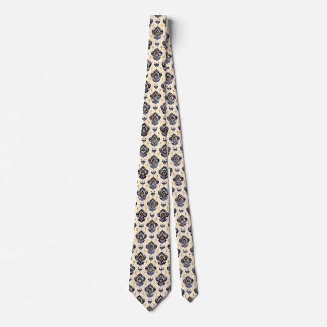 Corbata Azul/Crema (Anverso)