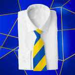 Corbata Azul de bandera de Ucrania<br><div class="desc">Bandera de Ucrania Patrón de oro Corbata azul</div>