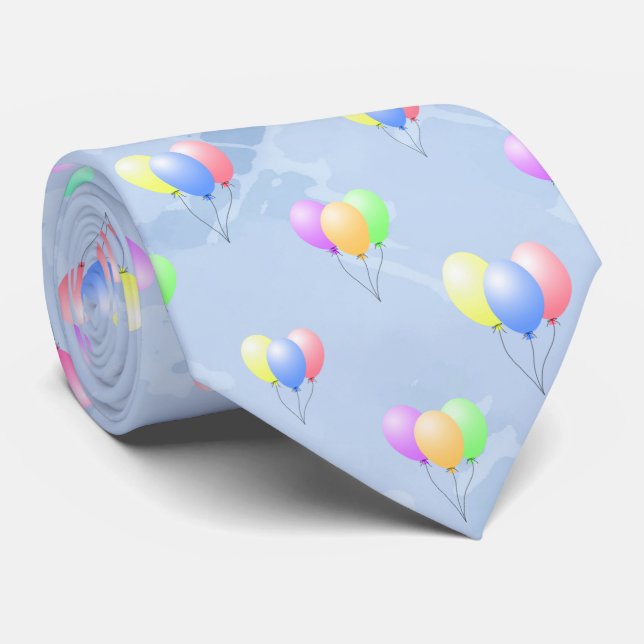 Corbata Azul de globos fiesta (Enrollado)