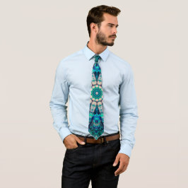 Corbata azul de la mandala