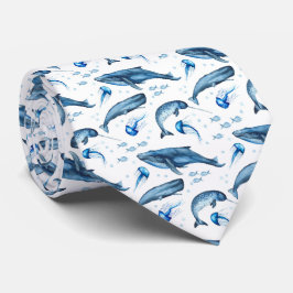 Corbata azul de los animales marinos el | de la
