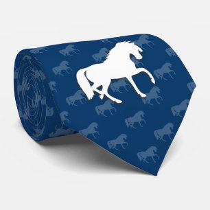 Corbata Azul de los caballos el   de la silueta