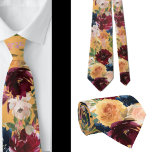 Corbata Azul marino, amarillo dorado, lazo de cuello flora<br><div class="desc">Amarillo dorado,  Azul marino y Flores azul y rosa y turbias Flores Hermosas Rosas florales Nata de cuello. ¡Excelente para ocasiones formales y bodas!</div>