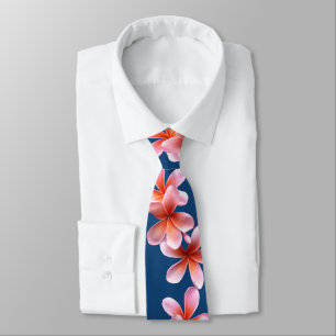 Corbata azul marino de Plumeria Frangipani Tropica
