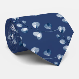 Corbata azul marino eucalipto boda