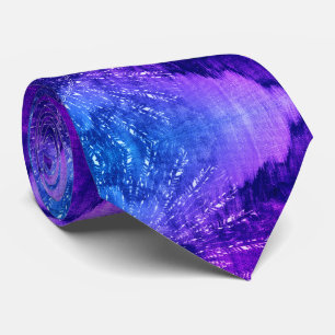 Corbata Azul morado Mandala nubes Boho Bohemian