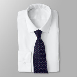 Corbata azul oscuro geométrico elegante