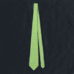 Corbata Azul pálido, rayas verdes y amarillas de Aqua<br><div class="desc">Arte digital abstracto de rayas azul pálido,  verde agua y amarillo</div>