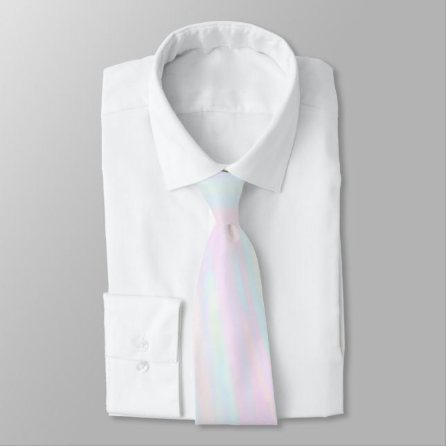 Corbata azul pastel rosa amarillo pálido (Atado)