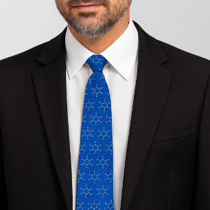 Corbata Azul patrón de Molécula benceno