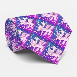 CORBATA AZUL PURPLE BLANCO FANTASY GRIFFINS