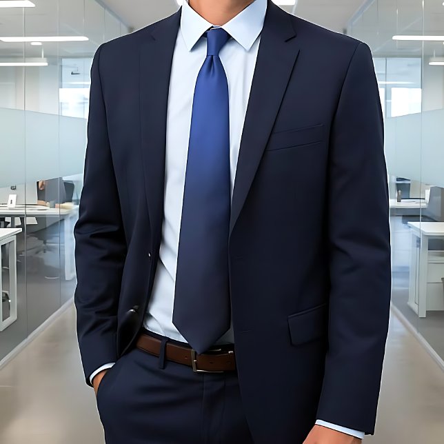 Corbata Azul Real Negro Doble Cara Ombre (Subido por el creador)