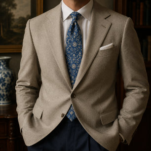 Corbata Azul Real y Champán Antiguo Botánico