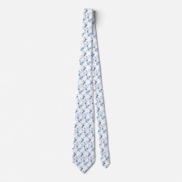 Corbata Azul sobre azul, flor en flor