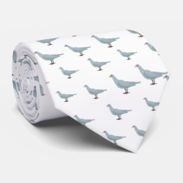 Corbata Azul sobre el patrón sin soldadura de la paloma bl