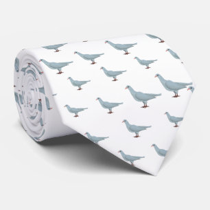 Corbata Azul sobre el patrón sin soldadura de la paloma bl