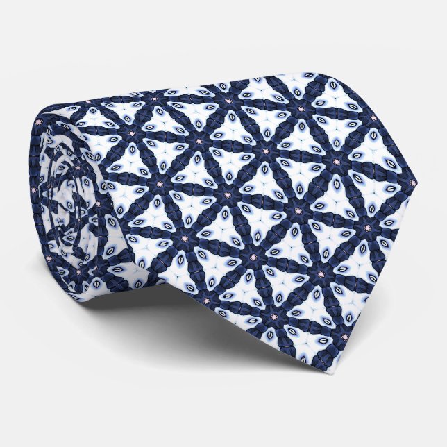 Corbata azul triángulo alienígena (Enrollado)