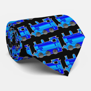 Corbata Azul Vapor Tren, regalo de ferrocarril para fanáti