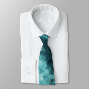 Corbata Azul Verde Abstracto Galaxy Gaze Tie de los hombre