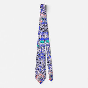 Corbata Azul vintage rosa Corncockle de William Morris