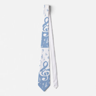 Corbata Azul y blanco de cielo de la onda del Clef agudo