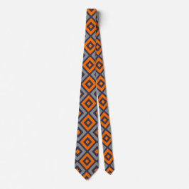 Corbata azul y naranja