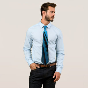 Corbata Azul y rayas negras