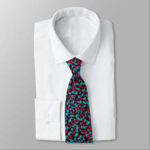 Corbata Azul y rojo fragmentados