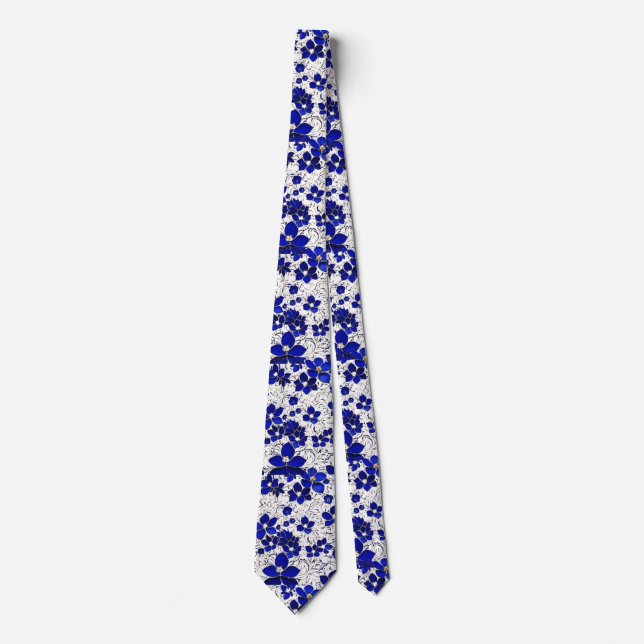 Corbata Azulejos de brillo azul (Anverso)