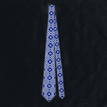 Corbata Azulejos tradicionales del patrón letón del Báltic<br><div class="desc">Patrón azul tradicional de Letonia en el Báltico</div>