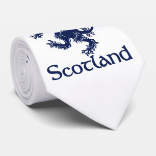 Corbata Azules marinos desenfrenados escoceses del león