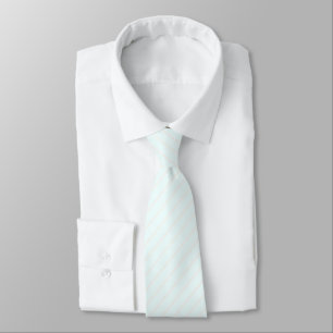 Corbata Azure Mist Blue & Seashell White Pinstripes
