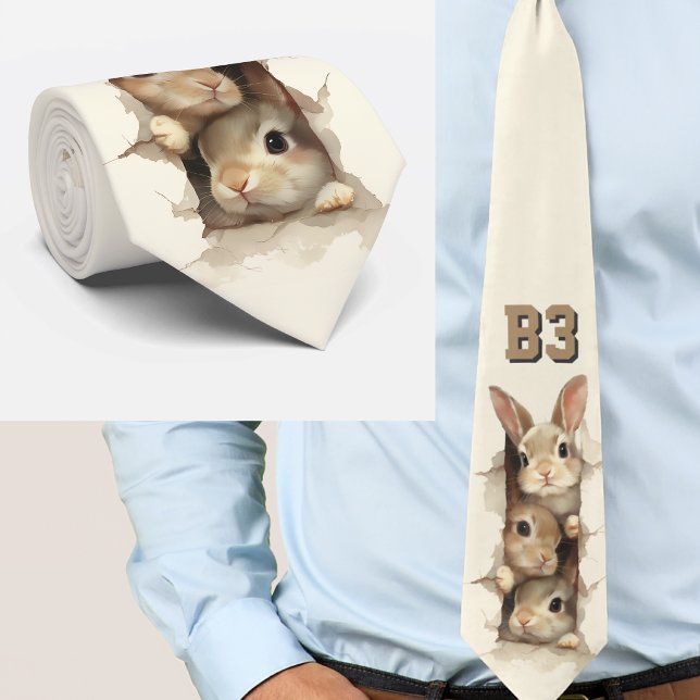 Corbata B3 Three Bunnies 3D Illusion  (Subido por el creador)