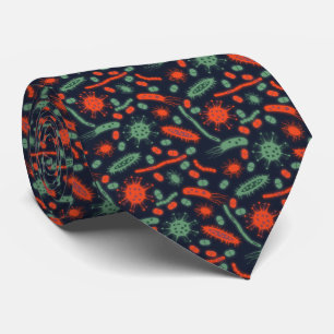 Corbata Bacteria Brillante Microorganismo verde rojo