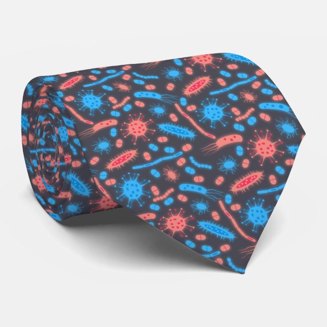 Corbata Bacteria luminiscente Microorganismo rosa azul (Enrollado)