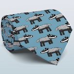 Corbata Badger<br><div class="desc">Un divertido diseño de badger para los amantes de los animales. Arte original de Nic Squirrell. Cambie el color de fondo de la herramienta de diseño a personalizar.</div>