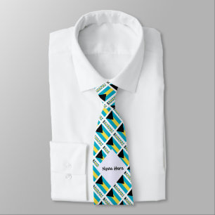 Corbata Bahamas Bandera Bahamiana Mosaico