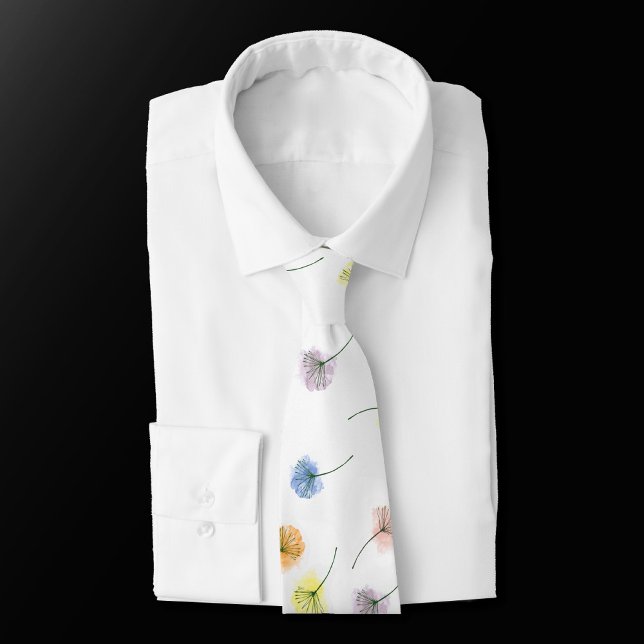 Corbata Bailando Dandelions | Patrón floral acuarela (Subido por el creador)