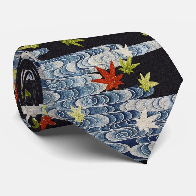 Corbata BAILE KIMONO, AGUA CORRIENTE, CAÍDA DEJA Floral (Enrollado)