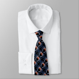Corbata Balcón azul de diseño de cangrejo