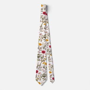 Corbata Baldosa de flores botánicas