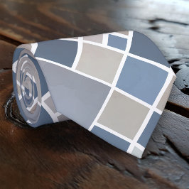 Corbata Baldosas de color gris azul elegante