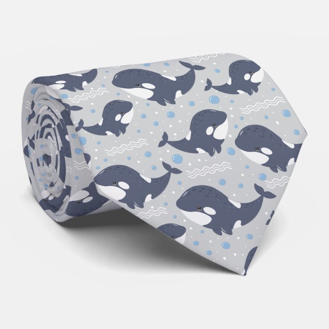 Corbata Ballena de playa con azulejos geniales (Enrollado)