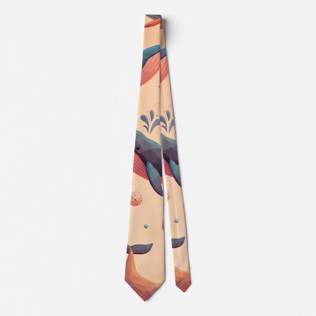 Corbata Ballenas cósmicas flotantes (Anverso)