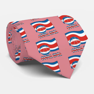 Corbata Balón de fútbol costarricense y bandera civil
