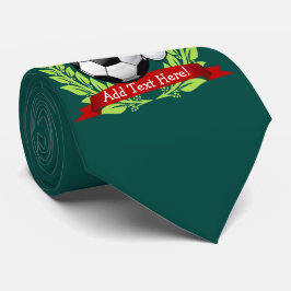 Corbata Balón de fútbol navidad de un gorra de Santa que