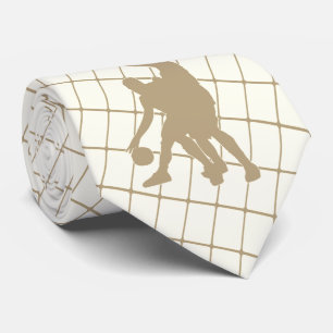 Corbata Baloncestistas en Tan Check Necktie