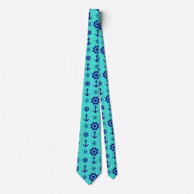 Corbata Baloncesto acuático azul turquesa (Anverso)