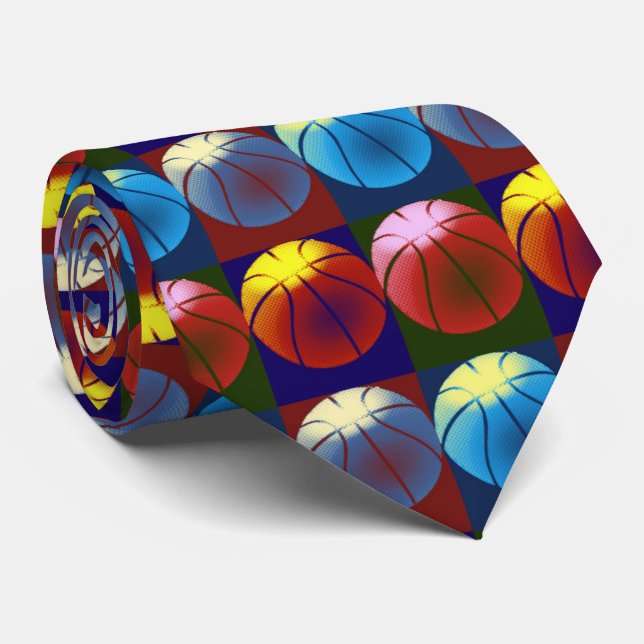 Corbata Baloncesto de arte pop (Enrollado)