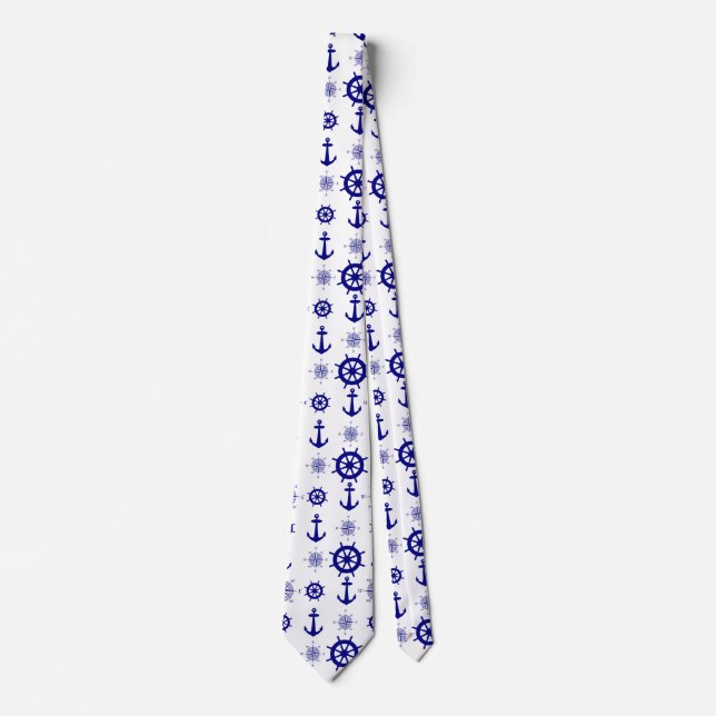 Corbata Baloncesto Náutico Azul Blanco (Anverso)